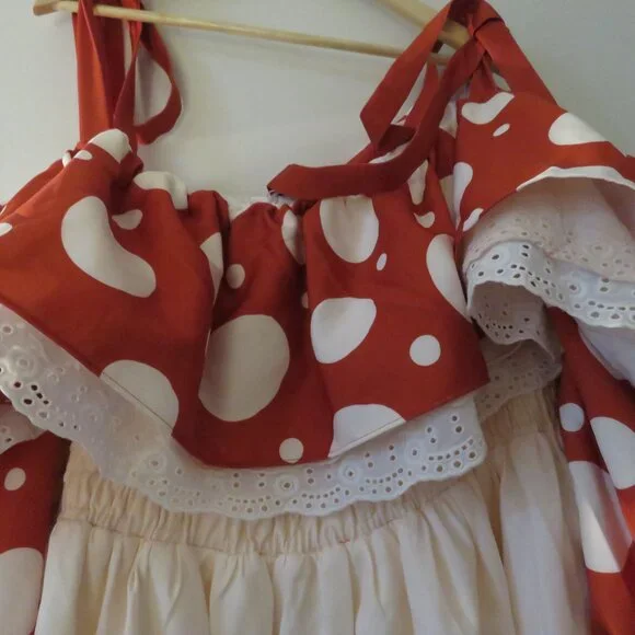 MOCHIPAN Amanita Long Mushroom Dress Whimsical Mushroomcore Coquette 4XL NWT - Picture 5 of 16